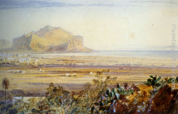 Palermo Sicily painting - Edward Lear Palermo Sicily art painting